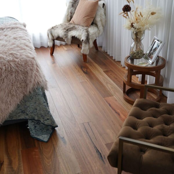 Rustic Spotted Gum bedroom
